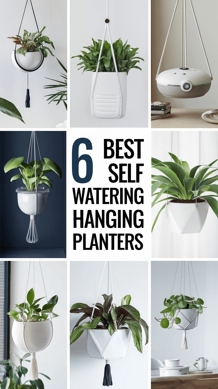 Curated visual reference: Gallery Detail: 6 Best Self Watering Hanging Planters For Easy Plant Care