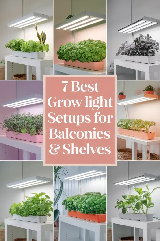 7 Best Grow Light Setups for Balconies & Shelves